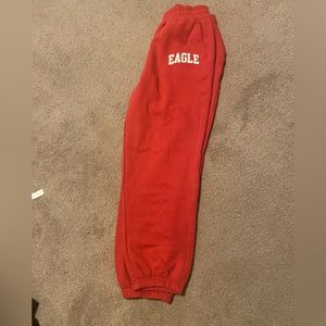 Red sweats. Size M
